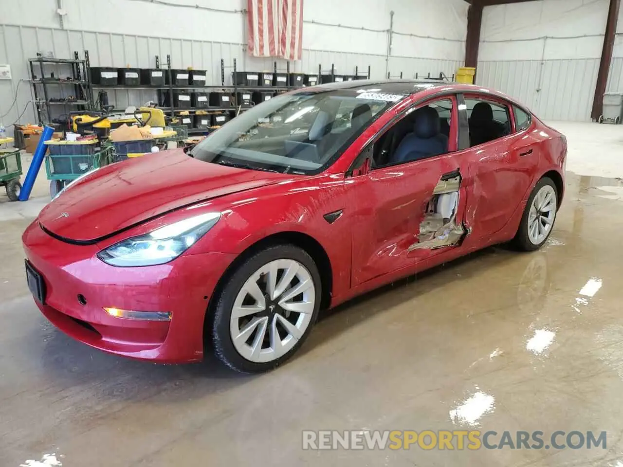 1 Photograph of a damaged car 5YJ3E1EA1NF289162 TESLA MODEL 3 2022