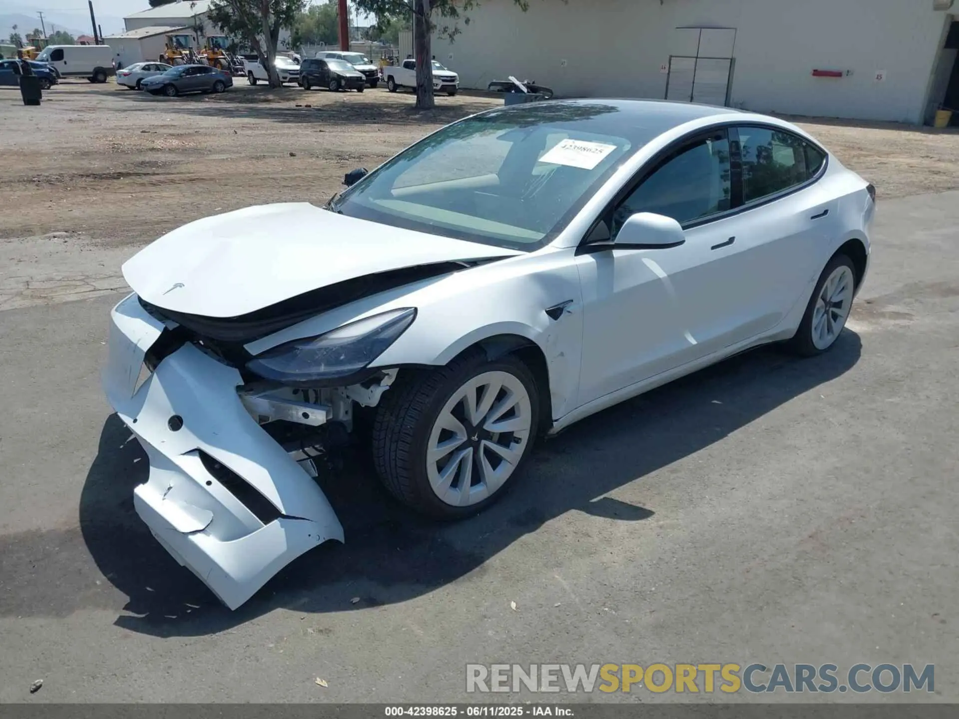 2 Photograph of a damaged car 5YJ3E1EA1NF294264 TESLA MODEL 3 2022