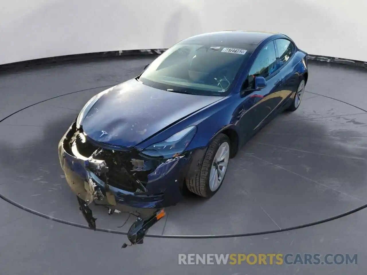 2 Photograph of a damaged car 5YJ3E1EA1NF303805 TESLA MODEL 3 2022