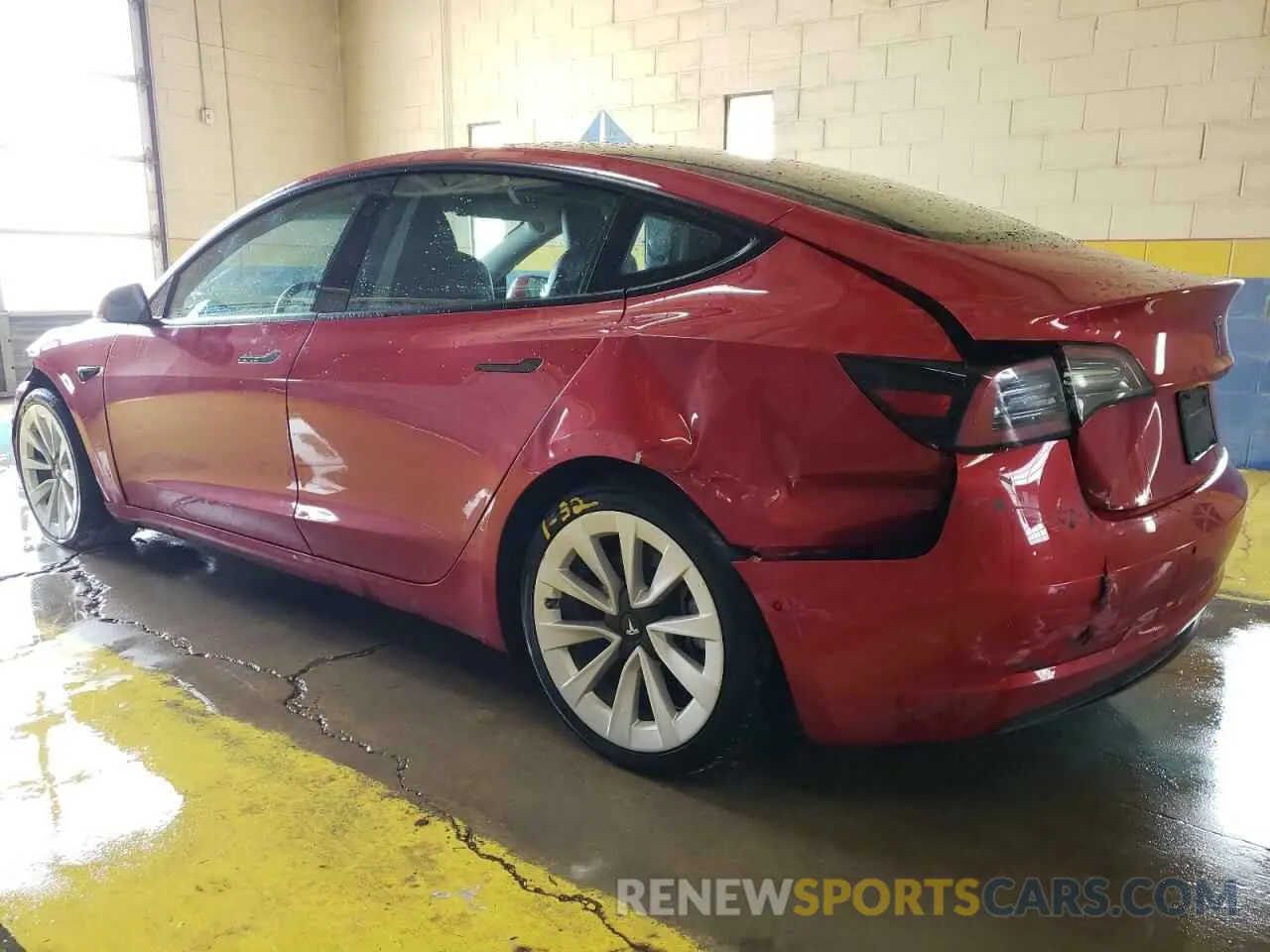 2 Photograph of a damaged car 5YJ3E1EA1NF303965 TESLA MODEL 3 2022