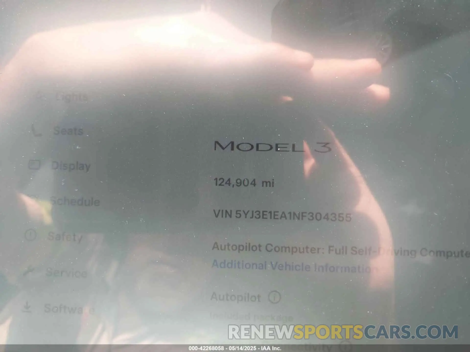 14 Photograph of a damaged car 5YJ3E1EA1NF304355 TESLA MODEL 3 2022