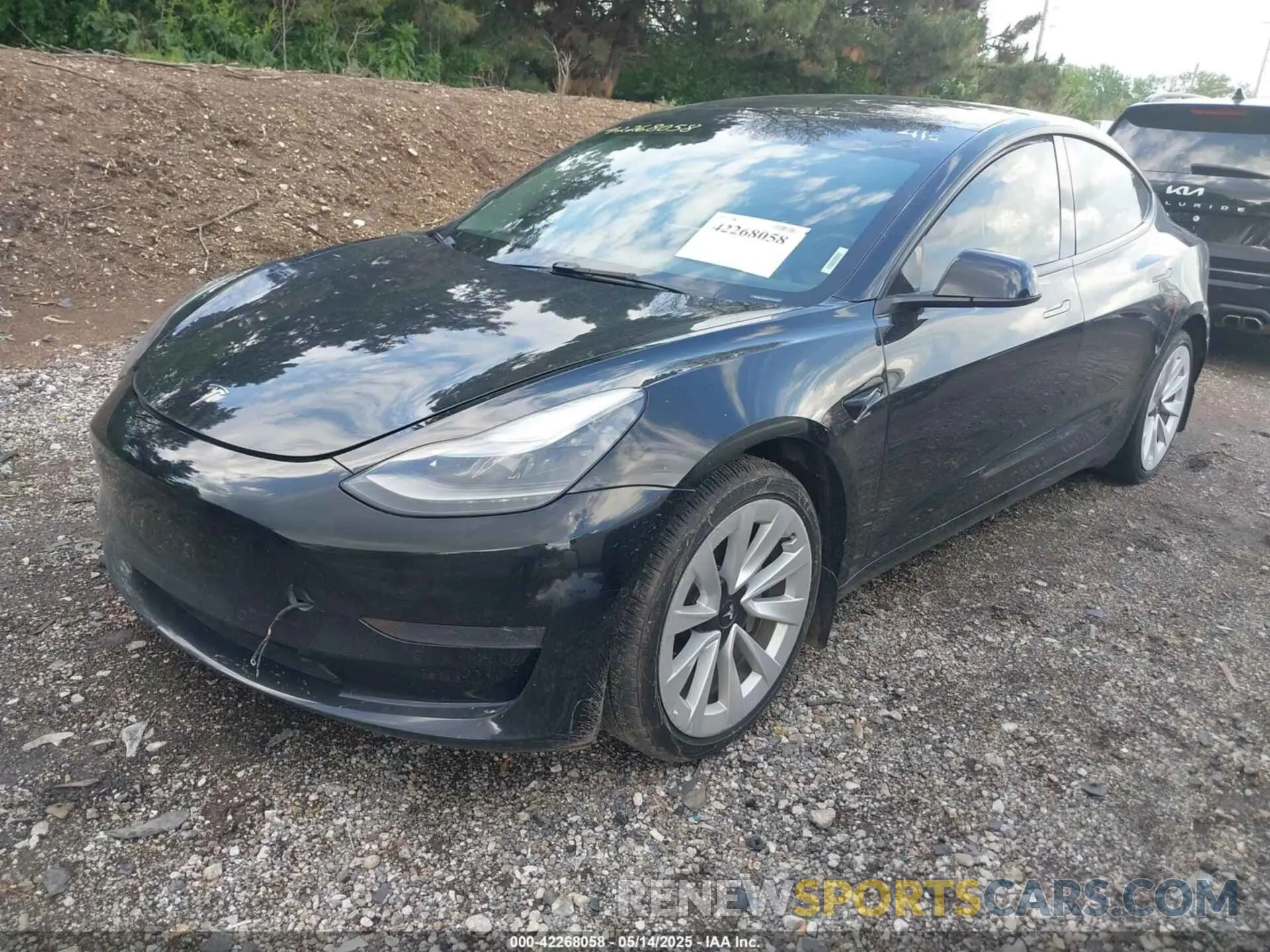 2 Photograph of a damaged car 5YJ3E1EA1NF304355 TESLA MODEL 3 2022