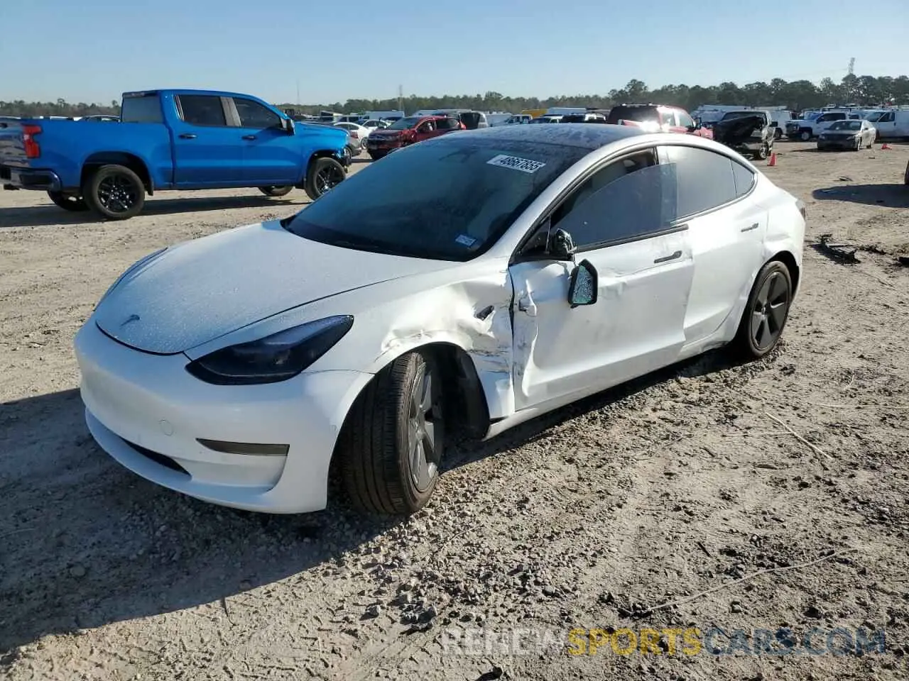 1 Photograph of a damaged car 5YJ3E1EA1NF314836 TESLA MODEL 3 2022