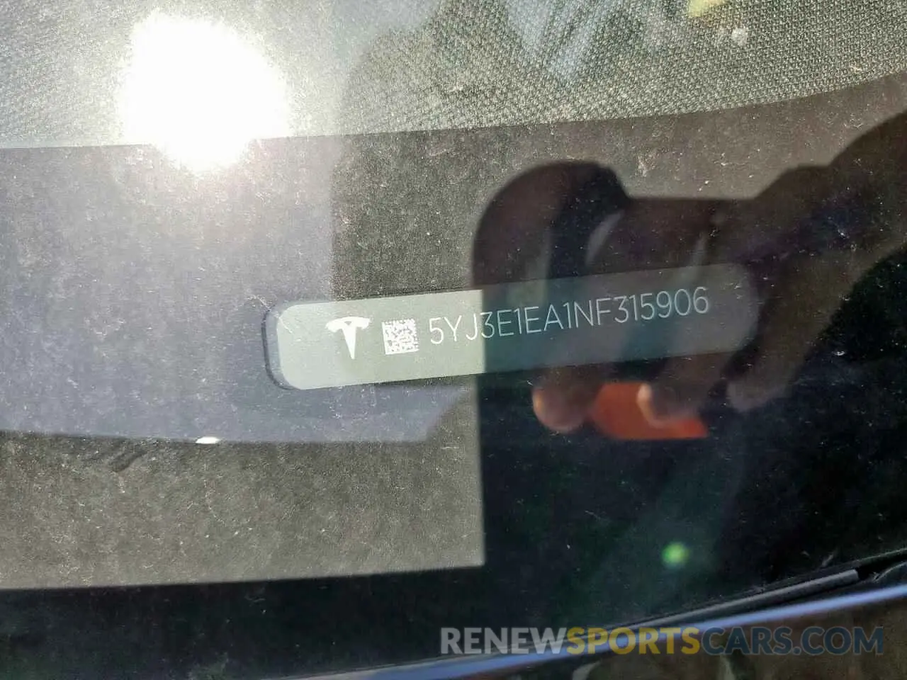13 Photograph of a damaged car 5YJ3E1EA1NF315906 TESLA MODEL 3 2022
