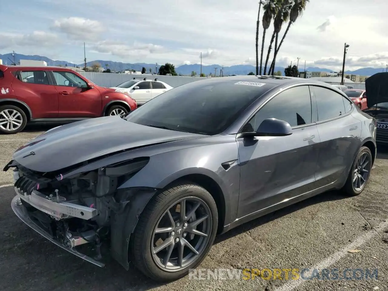 1 Photograph of a damaged car 5YJ3E1EA1NF337727 TESLA MODEL 3 2022
