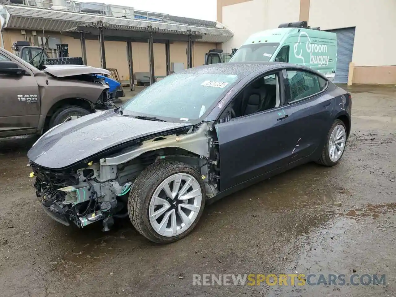 1 Photograph of a damaged car 5YJ3E1EA1NF368816 TESLA MODEL 3 2022