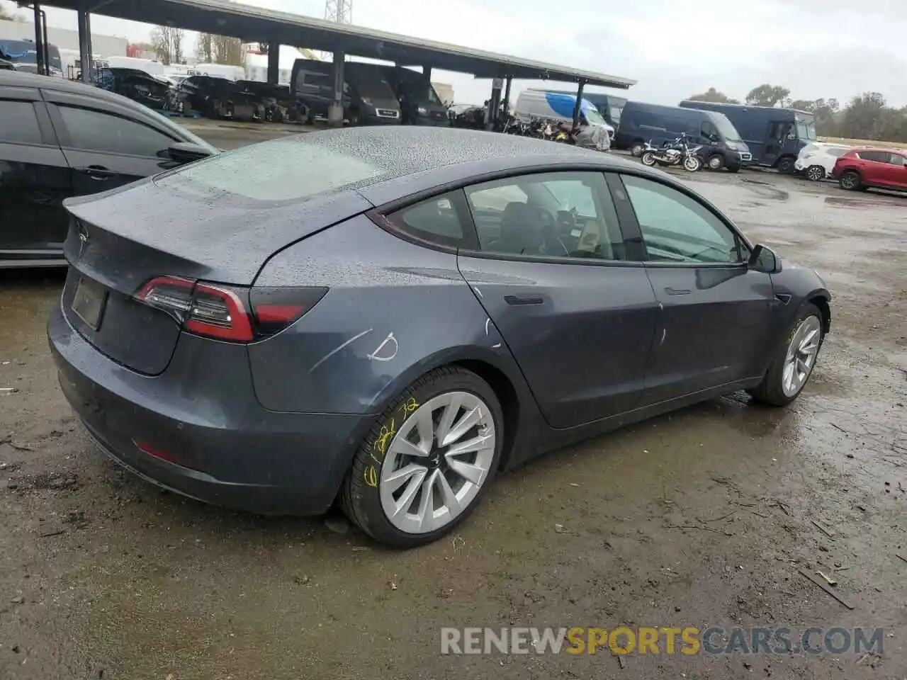 3 Photograph of a damaged car 5YJ3E1EA1NF368816 TESLA MODEL 3 2022