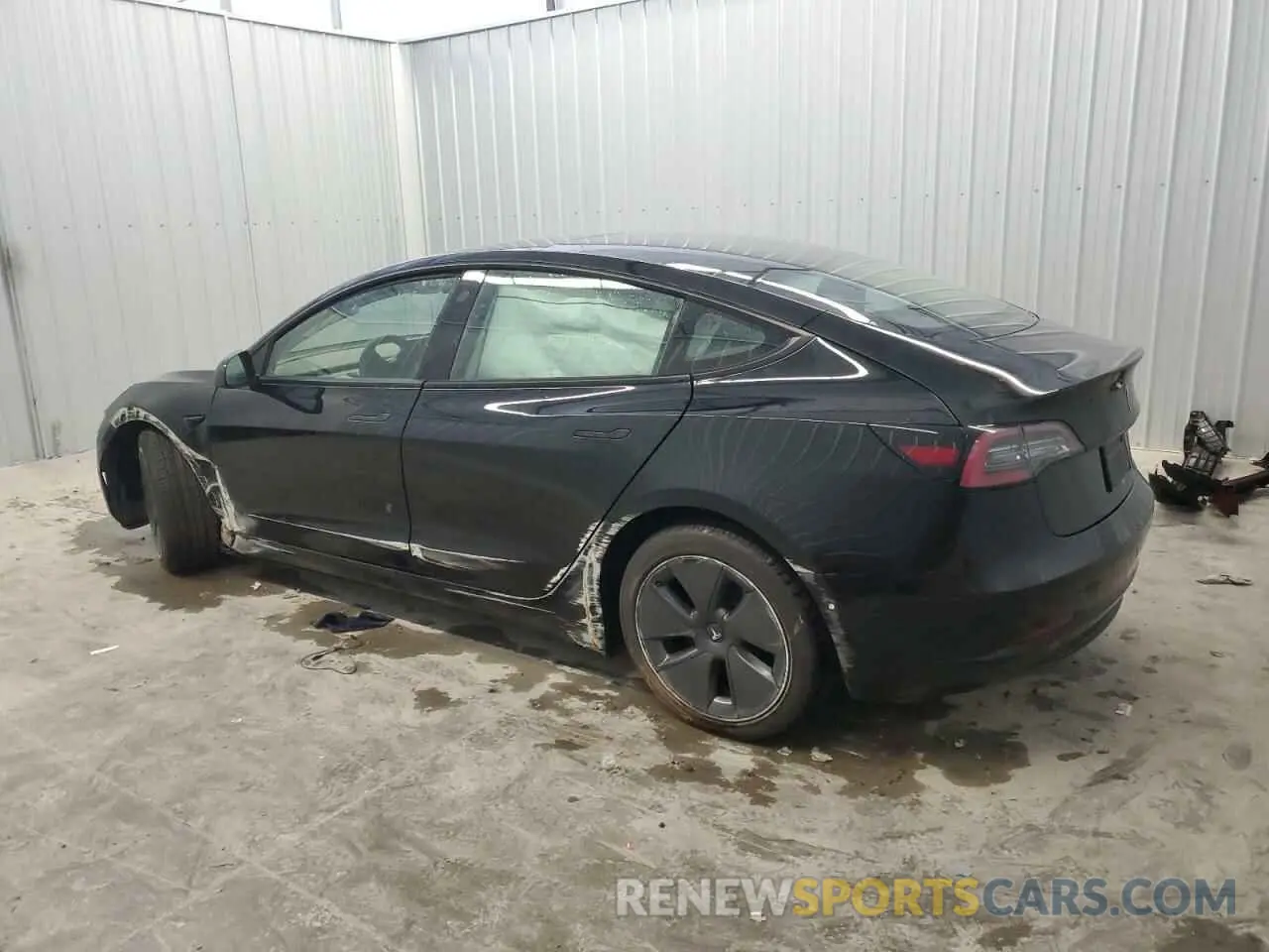 2 Photograph of a damaged car 5YJ3E1EA1NF369254 TESLA MODEL 3 2022