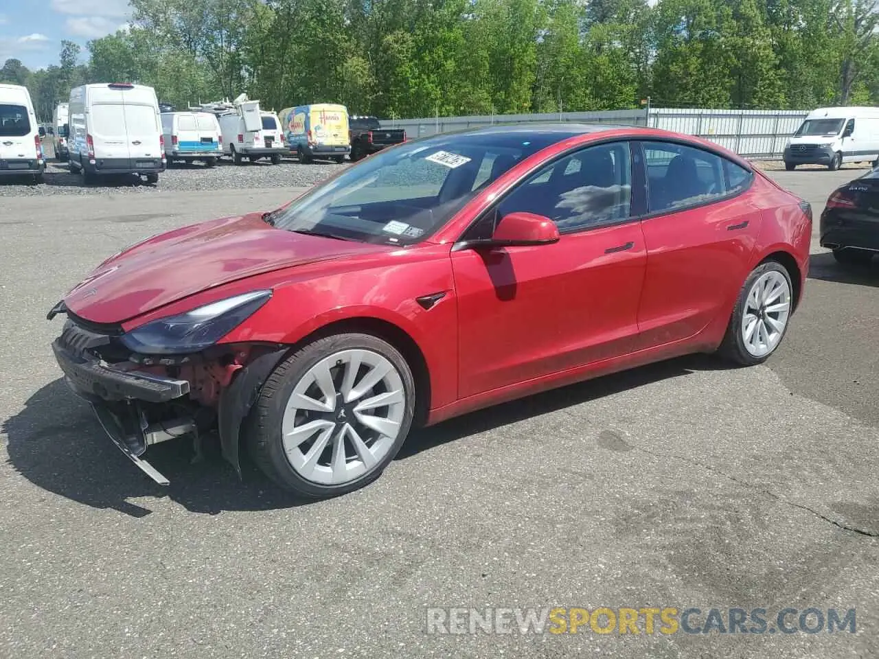 1 Photograph of a damaged car 5YJ3E1EA1NF369822 TESLA MODEL 3 2022