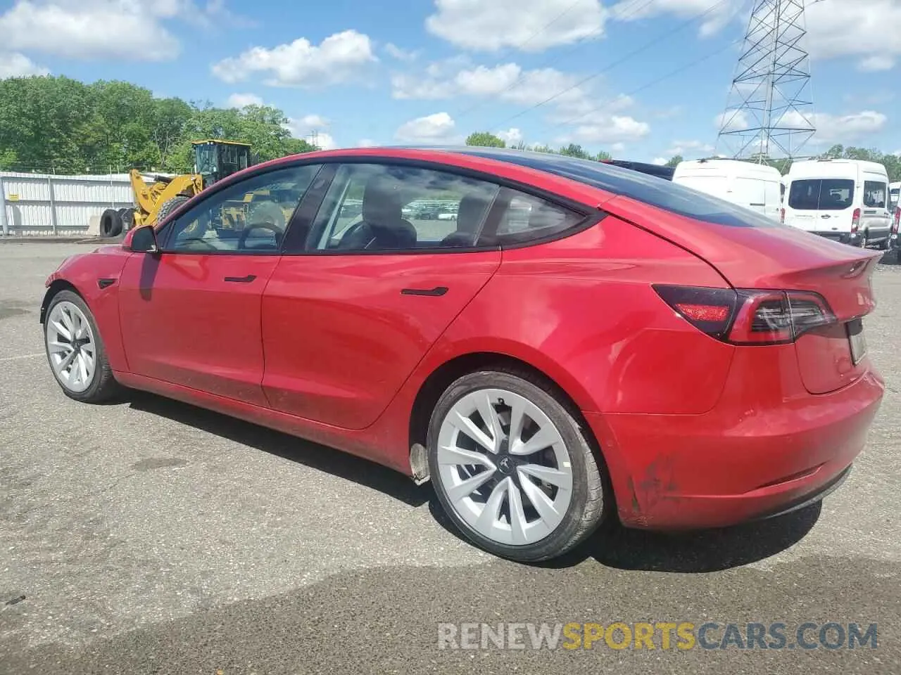 2 Photograph of a damaged car 5YJ3E1EA1NF369822 TESLA MODEL 3 2022