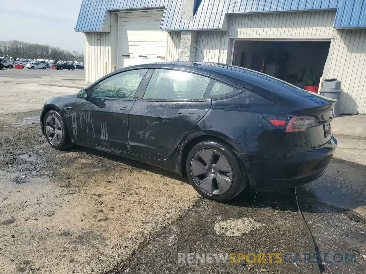 2 Photograph of a damaged car 5YJ3E1EA1NF370209 TESLA MODEL 3 2022