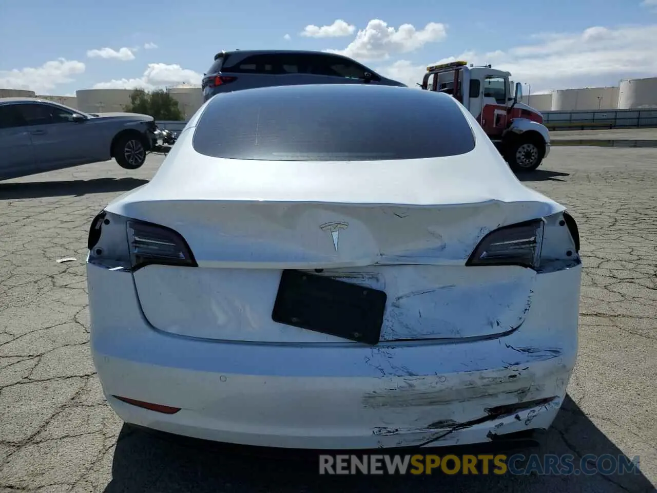 6 Photograph of a damaged car 5YJ3E1EA1NF373904 TESLA MODEL 3 2022