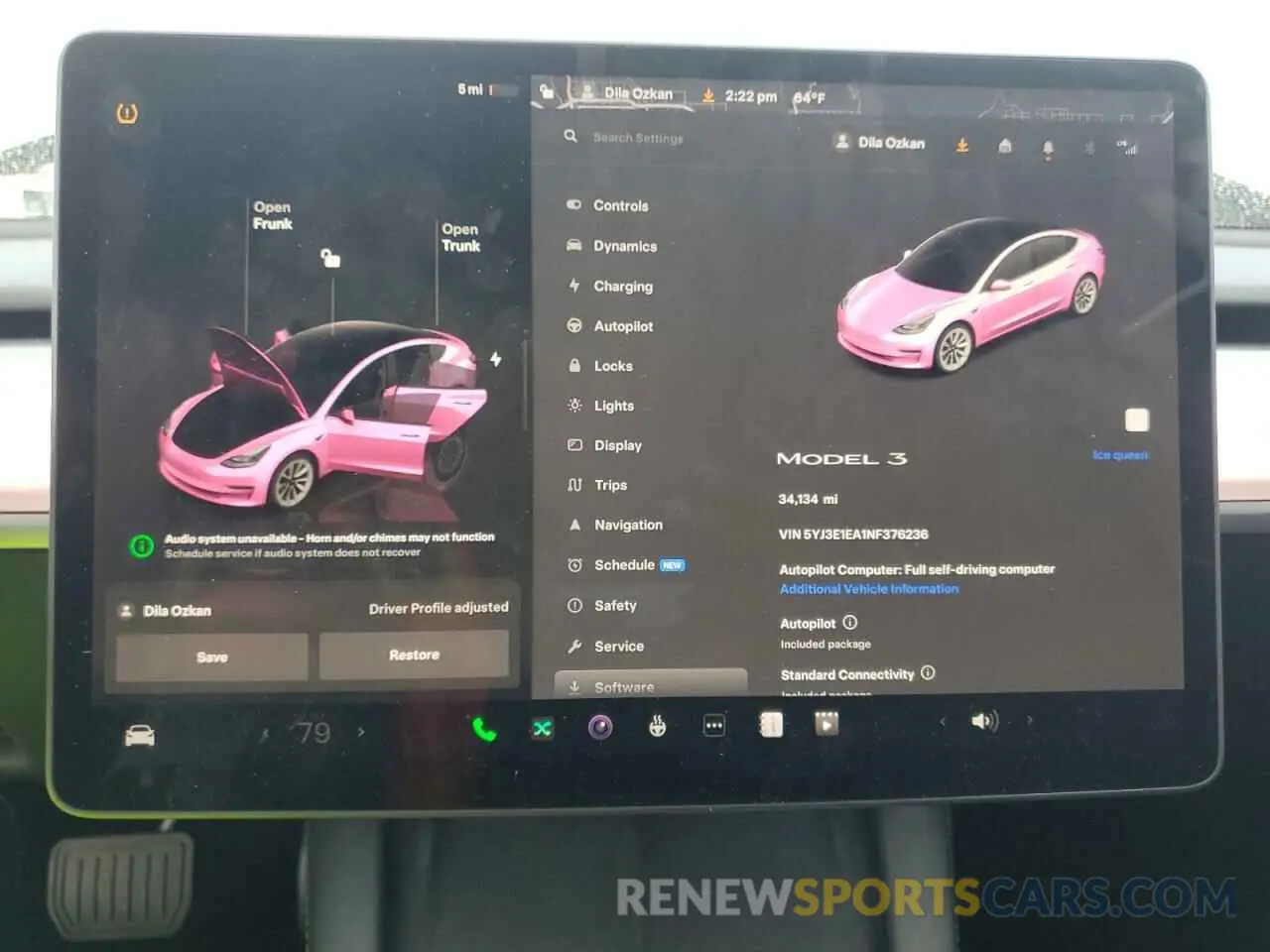 9 Photograph of a damaged car 5YJ3E1EA1NF376236 TESLA MODEL 3 2022
