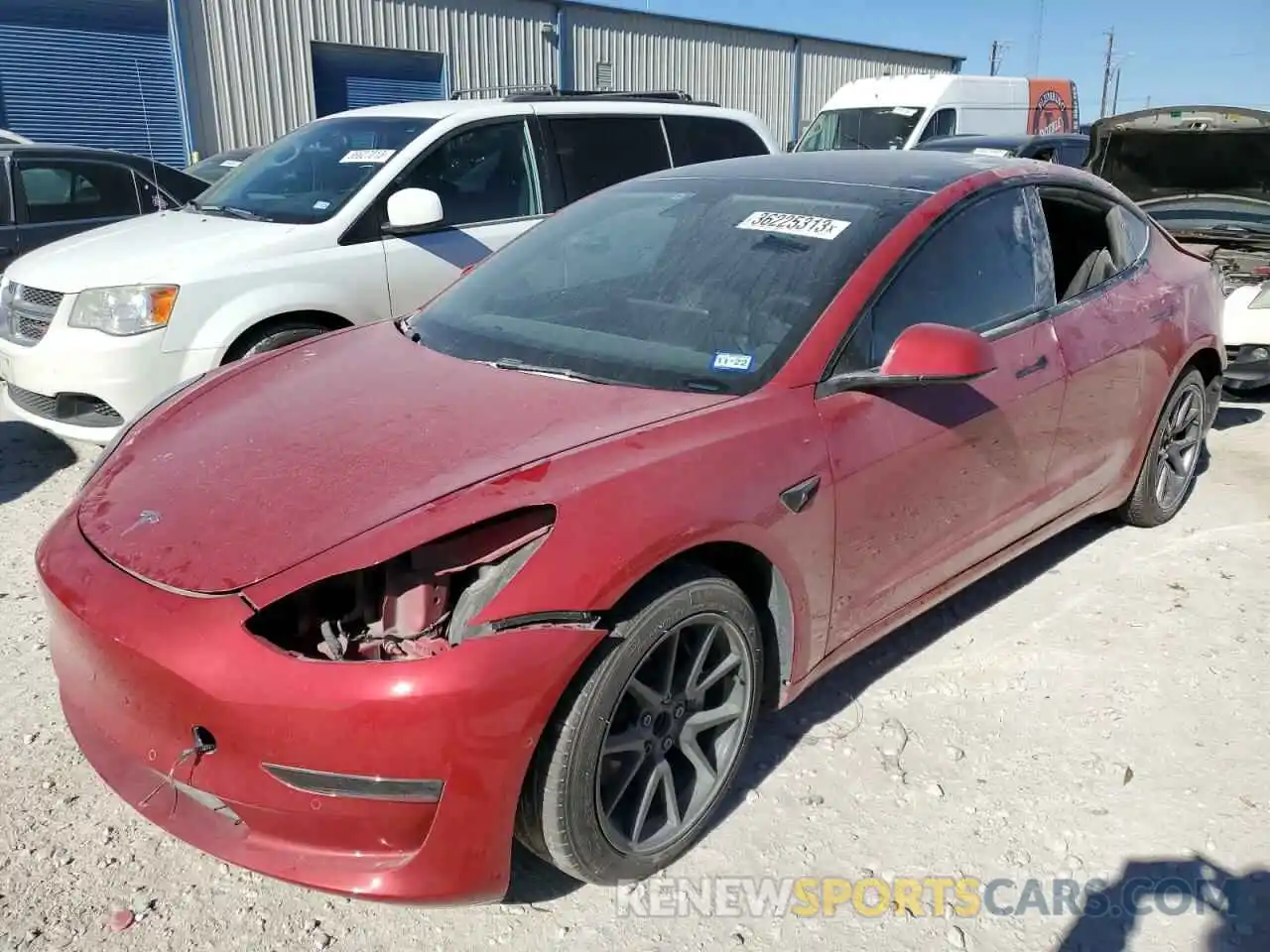 1 Photograph of a damaged car 5YJ3E1EA2NF103483 TESLA MODEL 3 2022