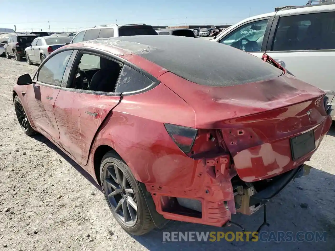 2 Photograph of a damaged car 5YJ3E1EA2NF103483 TESLA MODEL 3 2022