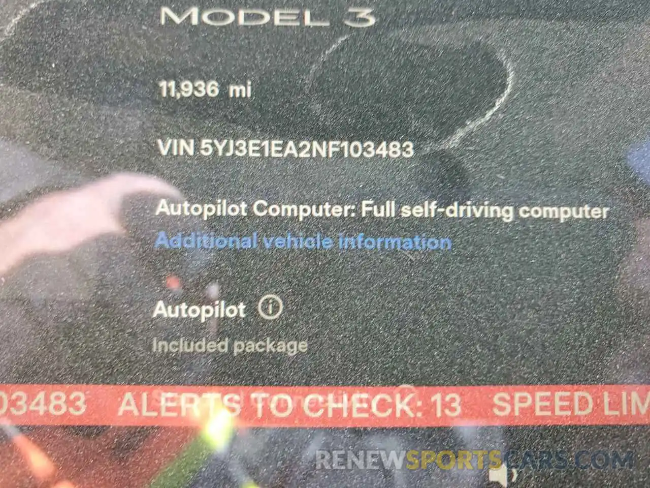 9 Photograph of a damaged car 5YJ3E1EA2NF103483 TESLA MODEL 3 2022