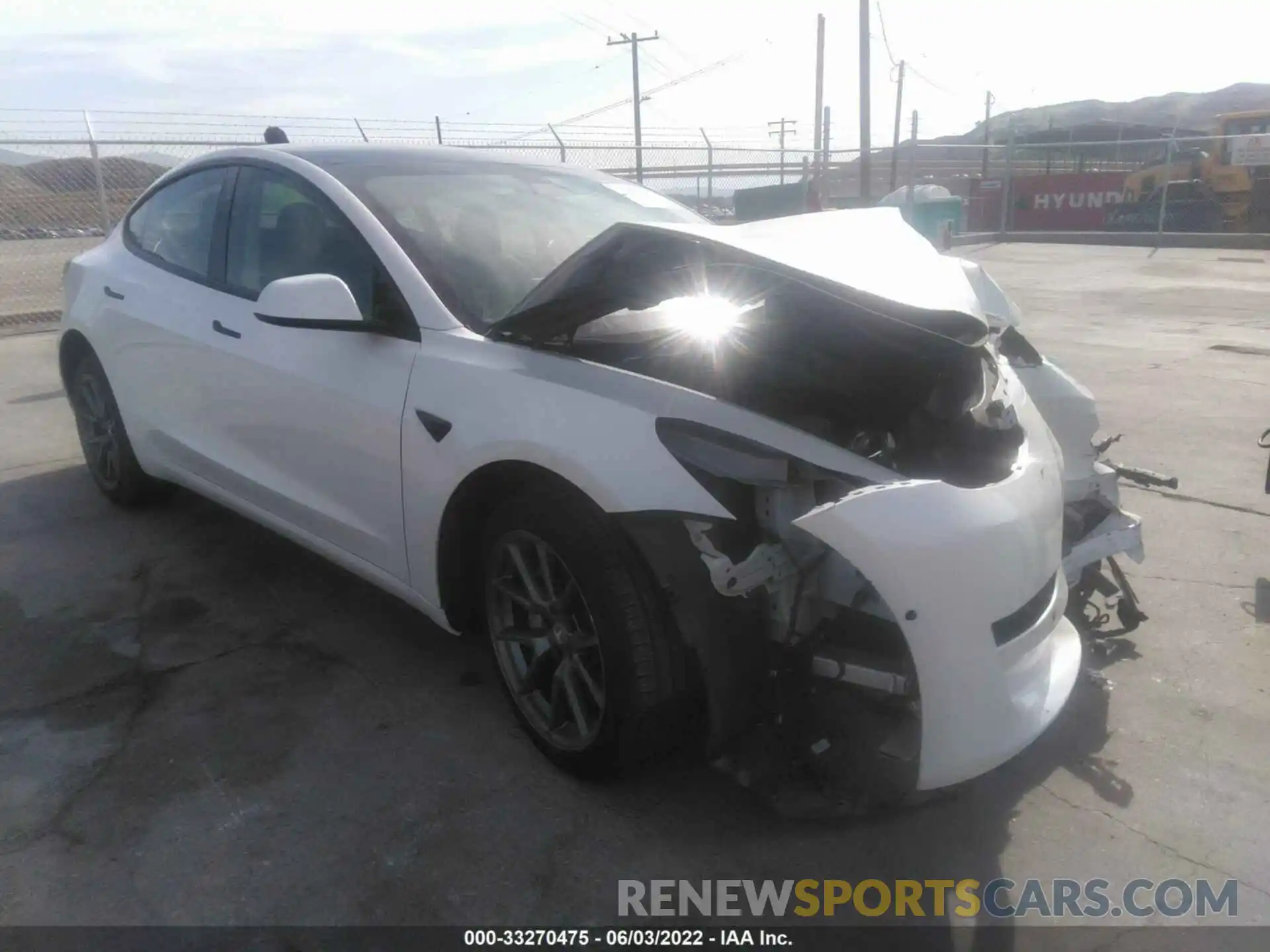 1 Photograph of a damaged car 5YJ3E1EA2NF109705 TESLA MODEL 3 2022