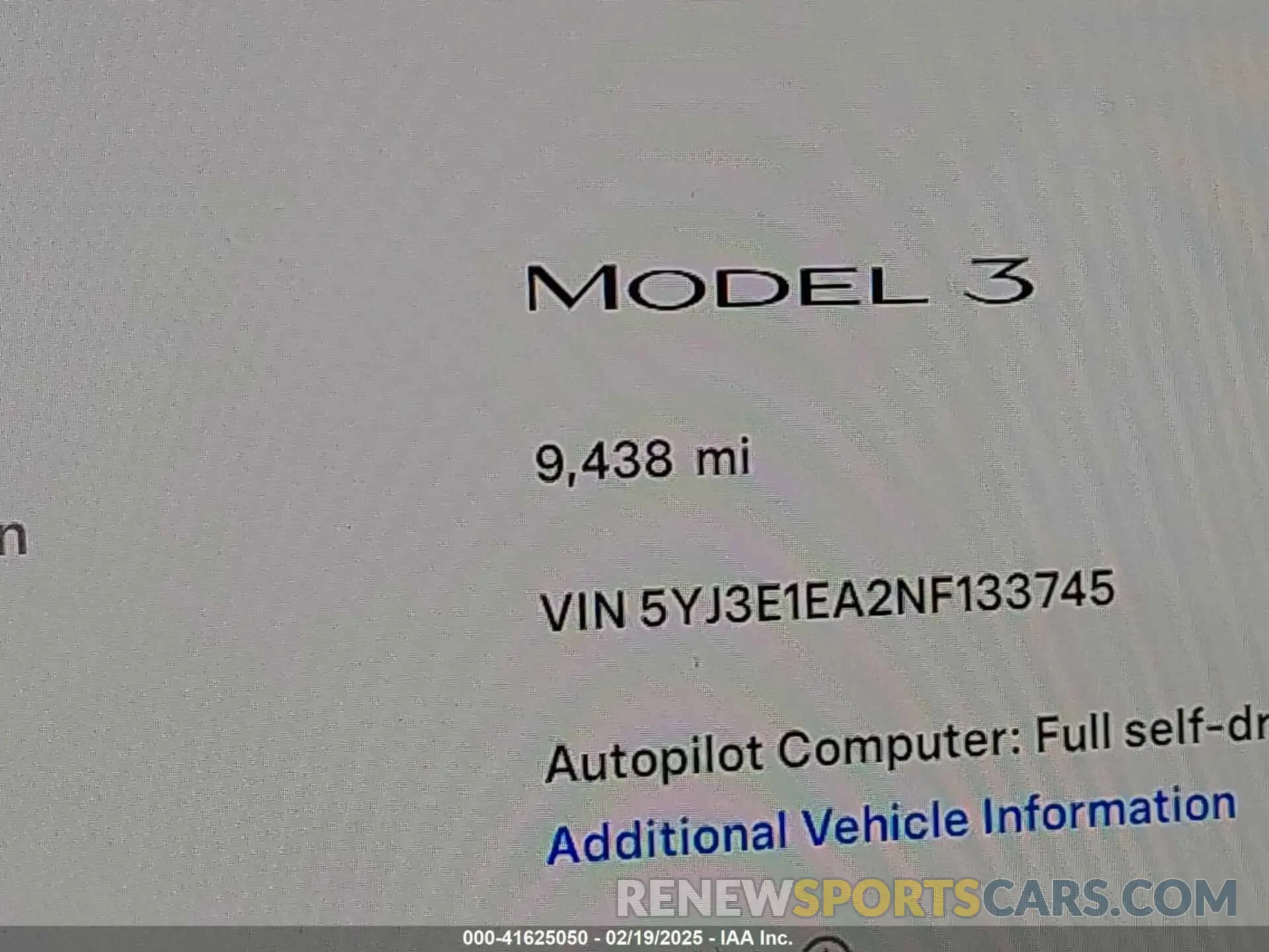 15 Photograph of a damaged car 5YJ3E1EA2NF133745 TESLA MODEL 3 2022