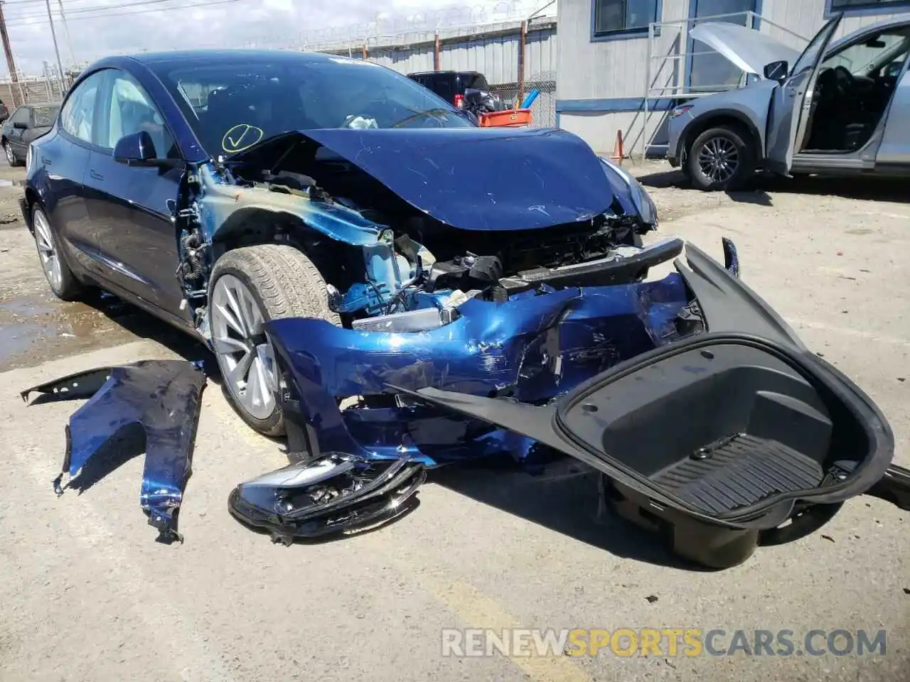 1 Photograph of a damaged car 5YJ3E1EA2NF143465 TESLA MODEL 3 2022