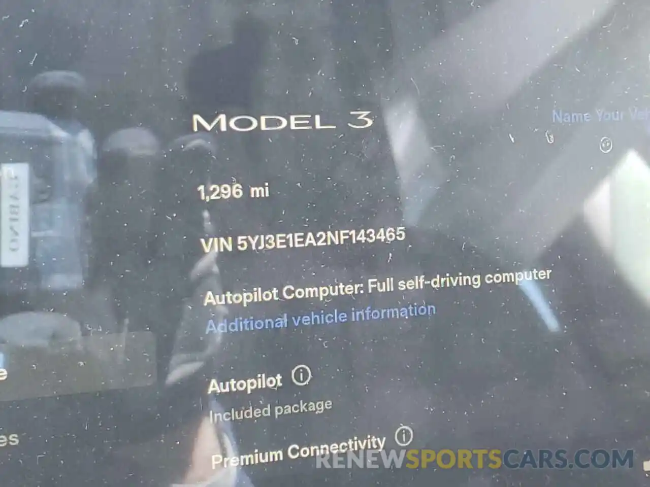 8 Photograph of a damaged car 5YJ3E1EA2NF143465 TESLA MODEL 3 2022