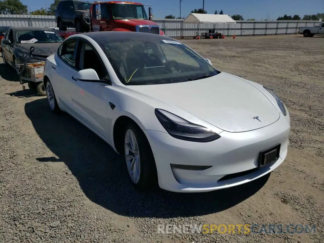 1 Photograph of a damaged car 5YJ3E1EA2NF144132 TESLA MODEL 3 2022
