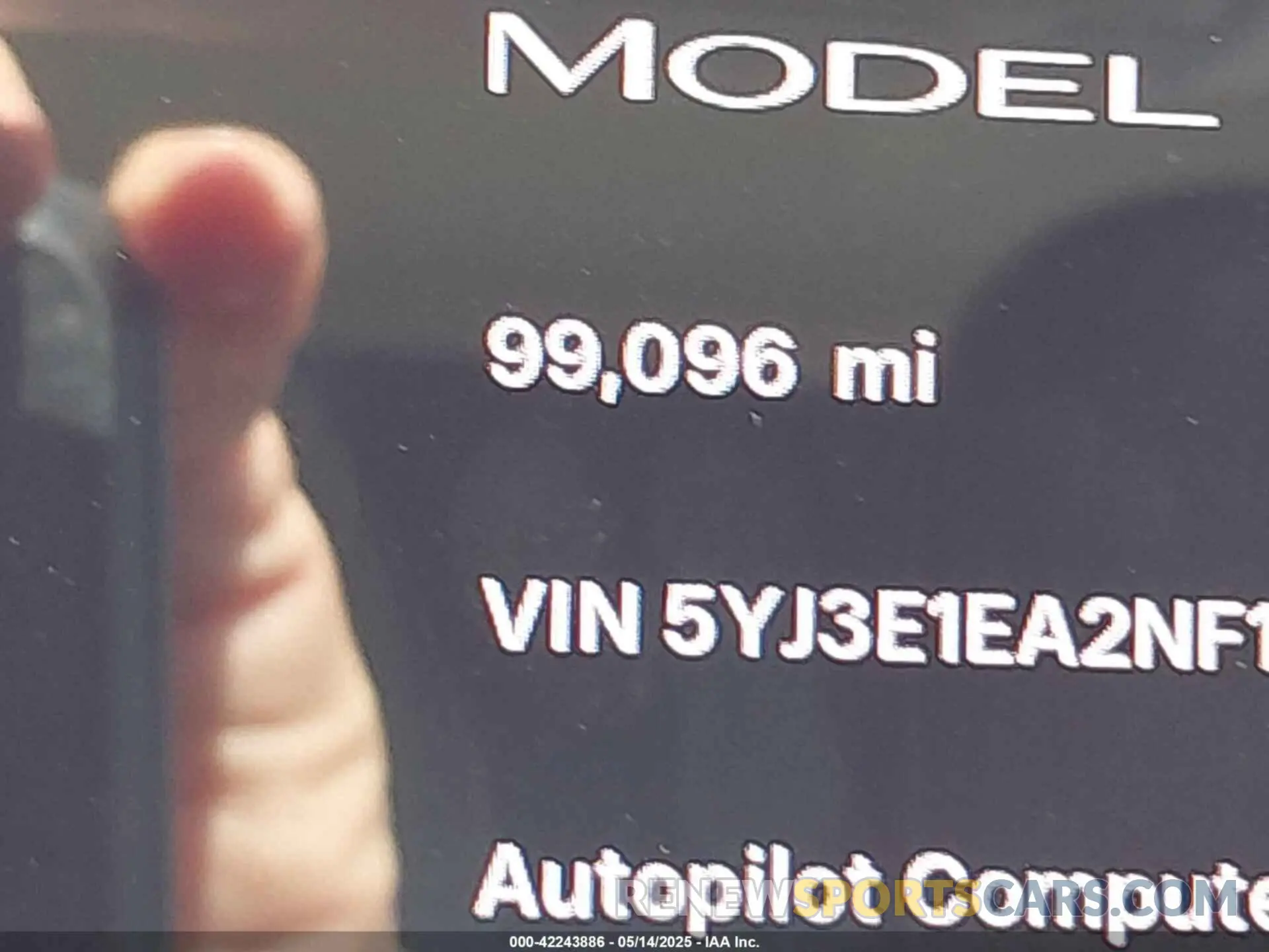 14 Photograph of a damaged car 5YJ3E1EA2NF148570 TESLA MODEL 3 2022