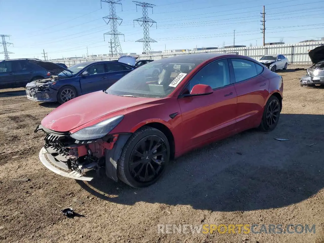 1 Photograph of a damaged car 5YJ3E1EA2NF185392 TESLA MODEL 3 2022