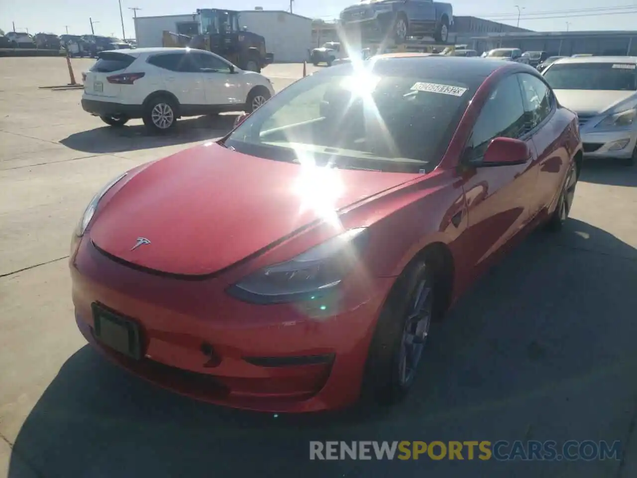 1 Photograph of a damaged car 5YJ3E1EA2NF186218 TESLA MODEL 3 2022