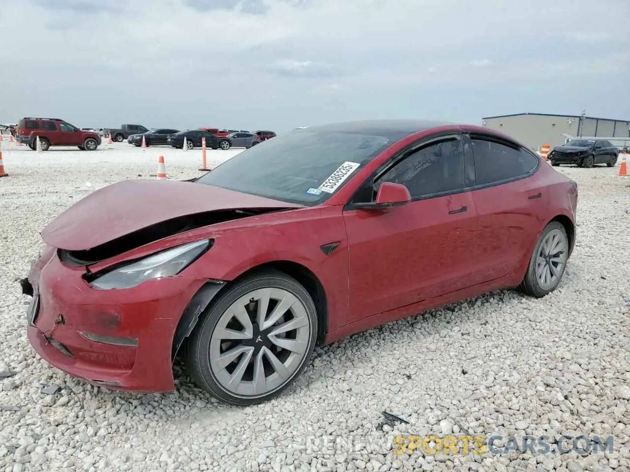 1 Photograph of a damaged car 5YJ3E1EA2NF186784 TESLA MODEL 3 2022