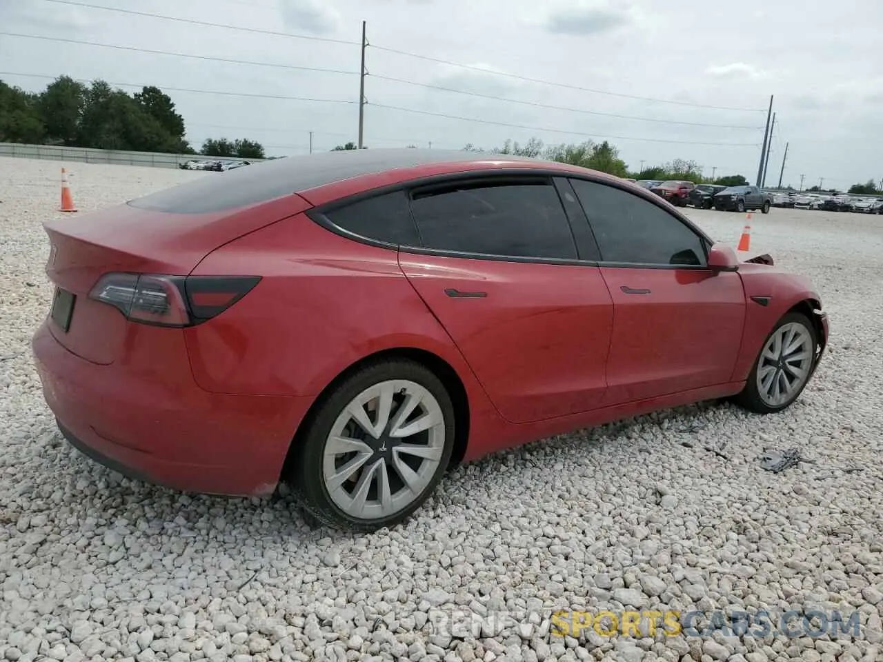 3 Photograph of a damaged car 5YJ3E1EA2NF186784 TESLA MODEL 3 2022