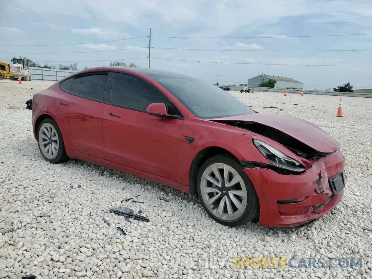 4 Photograph of a damaged car 5YJ3E1EA2NF186784 TESLA MODEL 3 2022