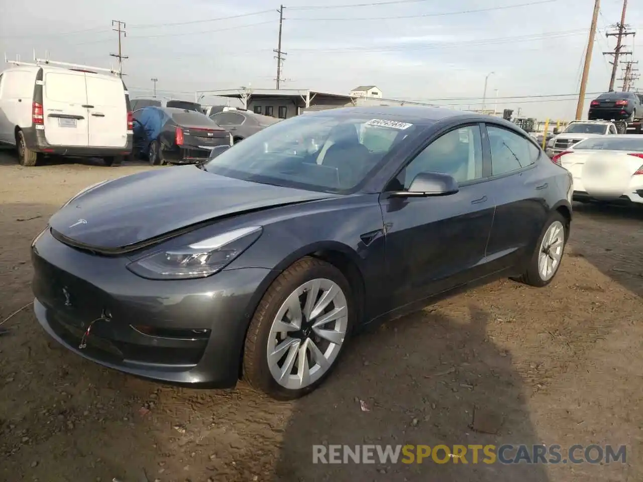 1 Photograph of a damaged car 5YJ3E1EA2NF191418 TESLA MODEL 3 2022