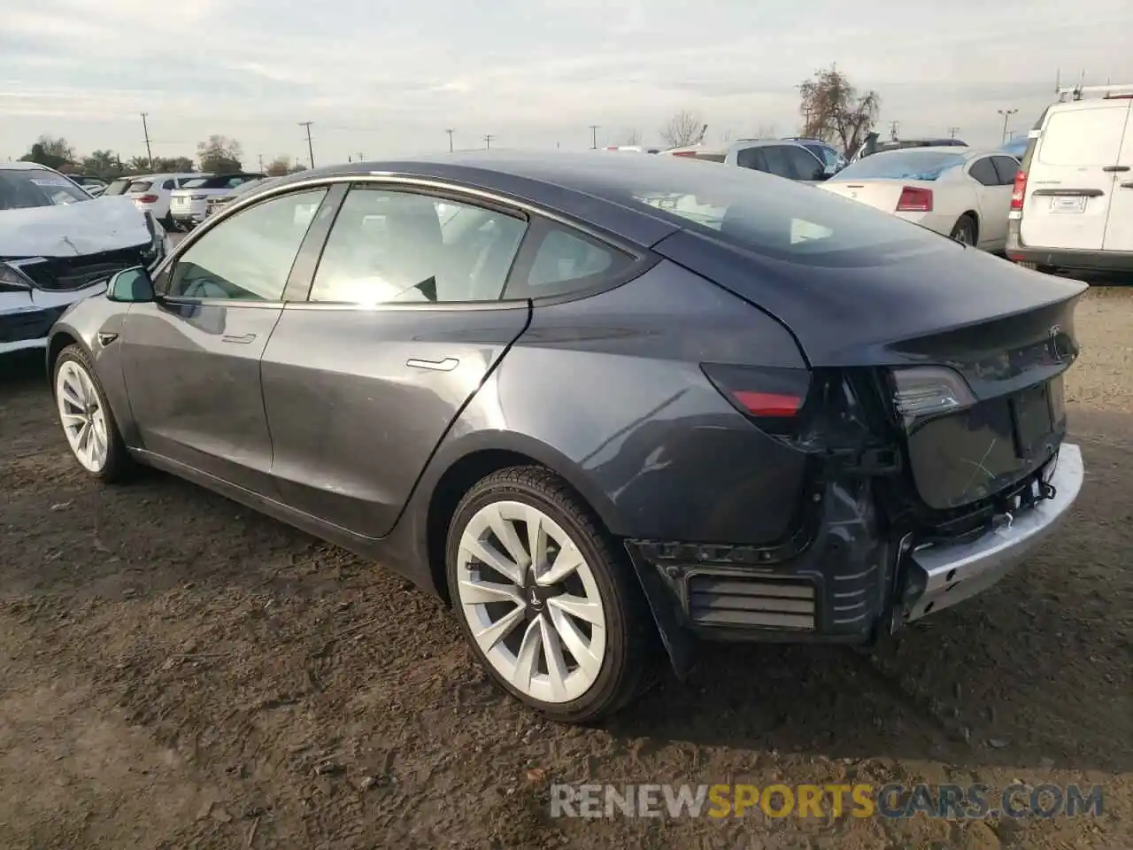 2 Photograph of a damaged car 5YJ3E1EA2NF191418 TESLA MODEL 3 2022