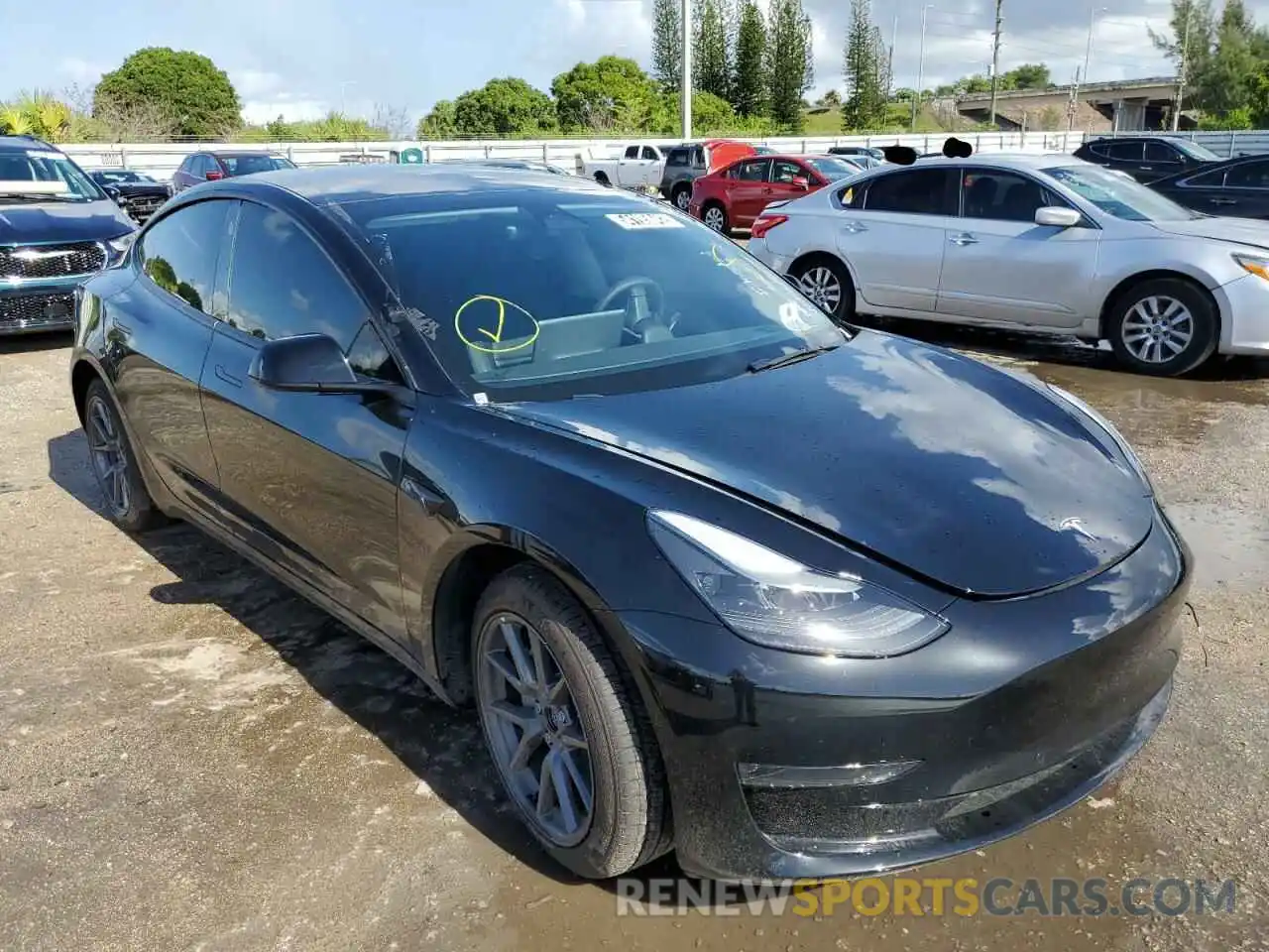 1 Photograph of a damaged car 5YJ3E1EA2NF191967 TESLA MODEL 3 2022