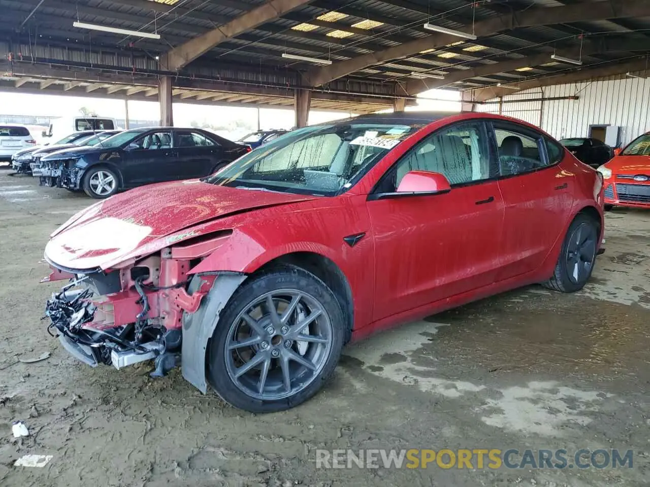 1 Photograph of a damaged car 5YJ3E1EA2NF286657 TESLA MODEL 3 2022
