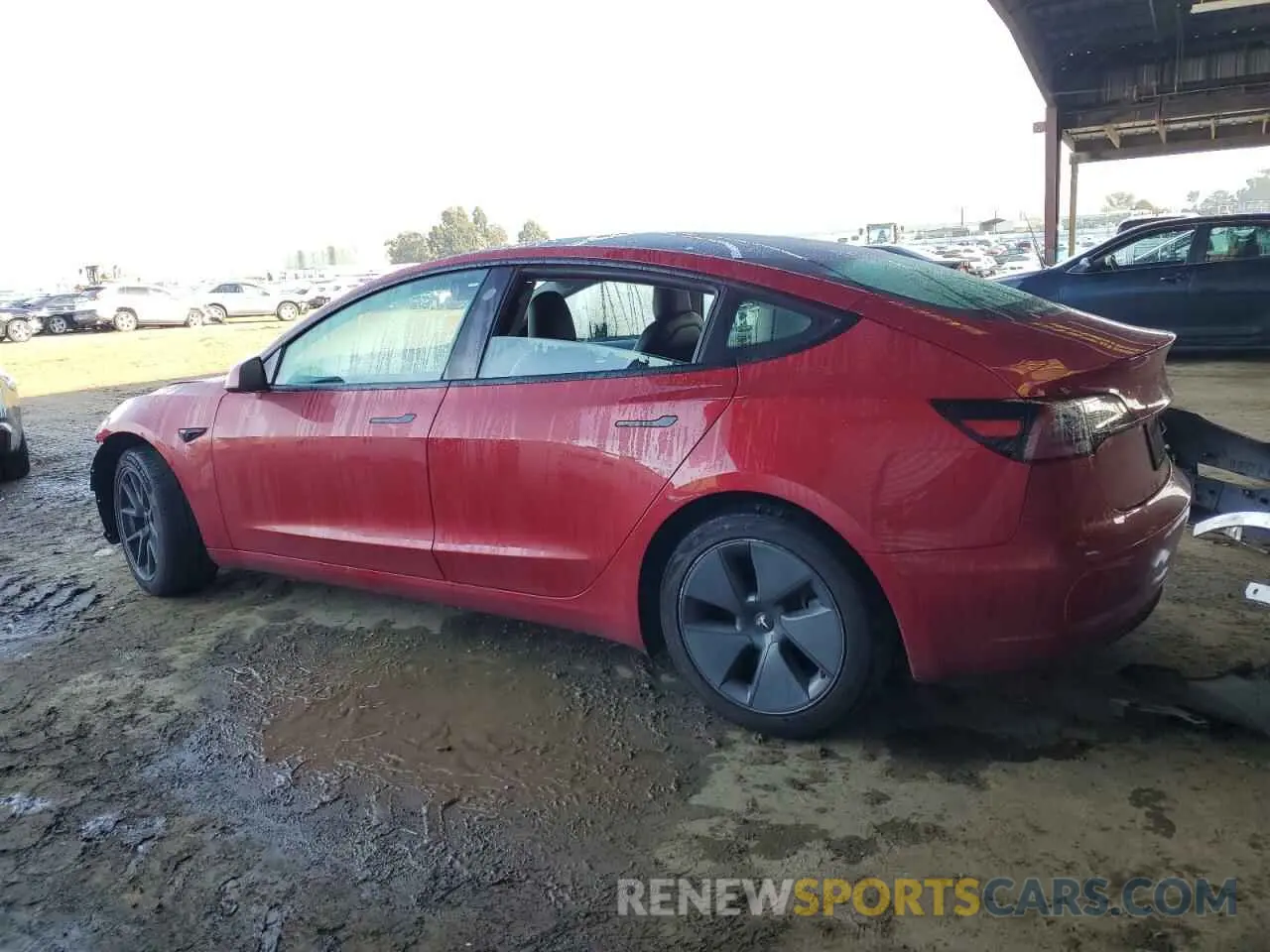 2 Photograph of a damaged car 5YJ3E1EA2NF286657 TESLA MODEL 3 2022