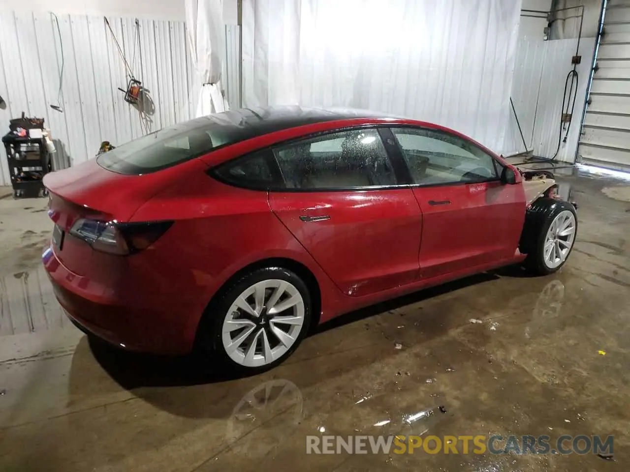 3 Photograph of a damaged car 5YJ3E1EA2NF303652 TESLA MODEL 3 2022