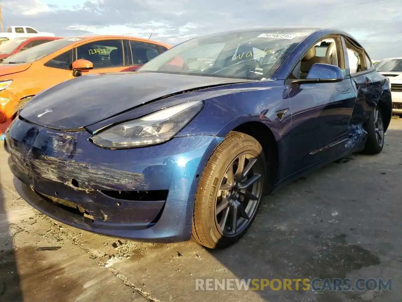 1 Photograph of a damaged car 5YJ3E1EA2NF304400 TESLA MODEL 3 2022