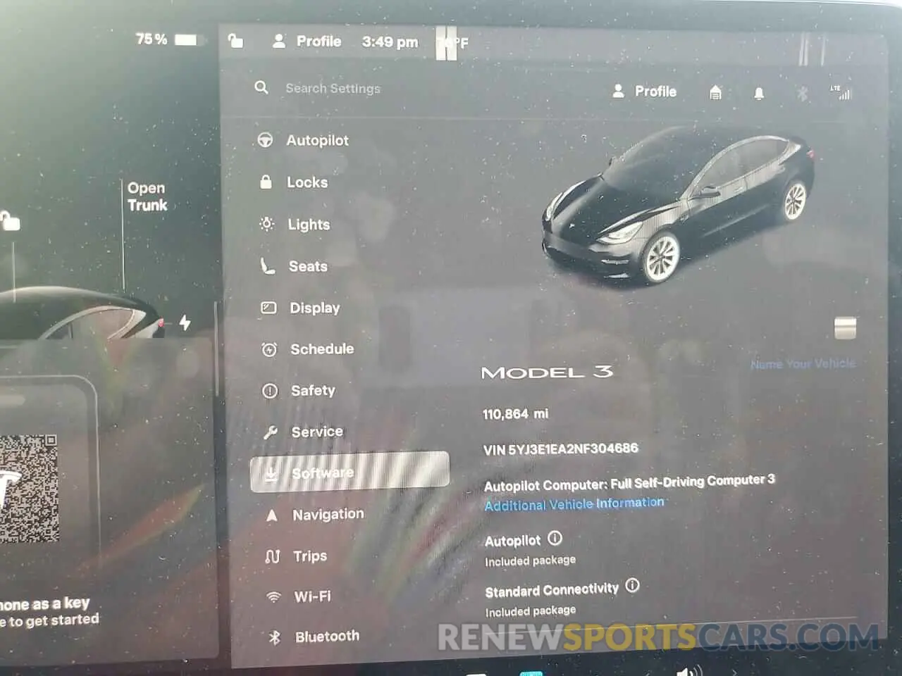 9 Photograph of a damaged car 5YJ3E1EA2NF304686 TESLA MODEL 3 2022