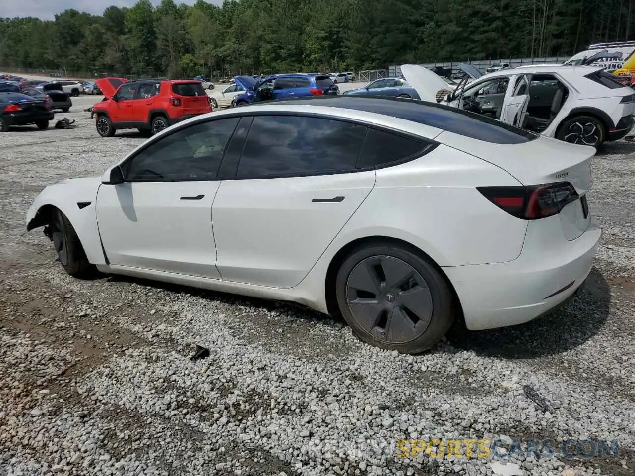 2 Photograph of a damaged car 5YJ3E1EA2NF314280 TESLA MODEL 3 2022