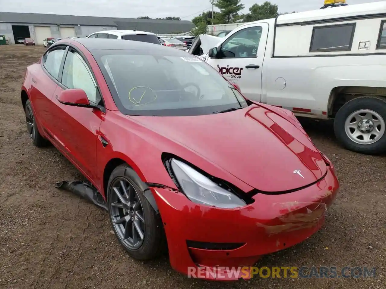 1 Photograph of a damaged car 5YJ3E1EA2NF316417 TESLA MODEL 3 2022