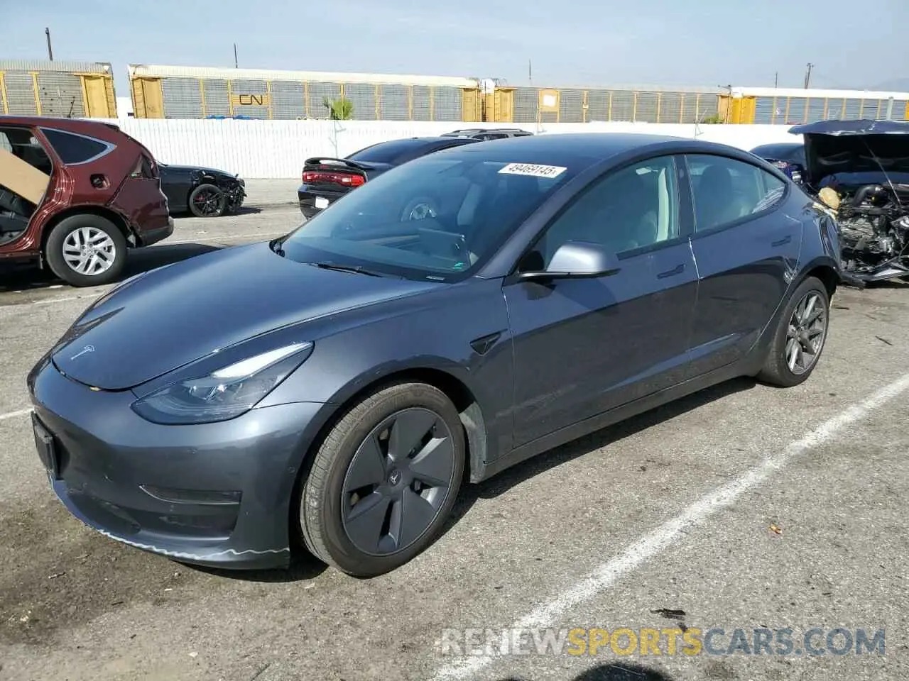 1 Photograph of a damaged car 5YJ3E1EA2NF318667 TESLA MODEL 3 2022
