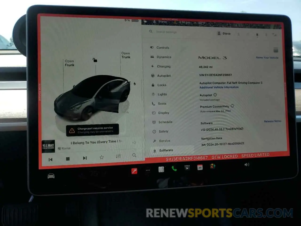9 Photograph of a damaged car 5YJ3E1EA2NF318667 TESLA MODEL 3 2022