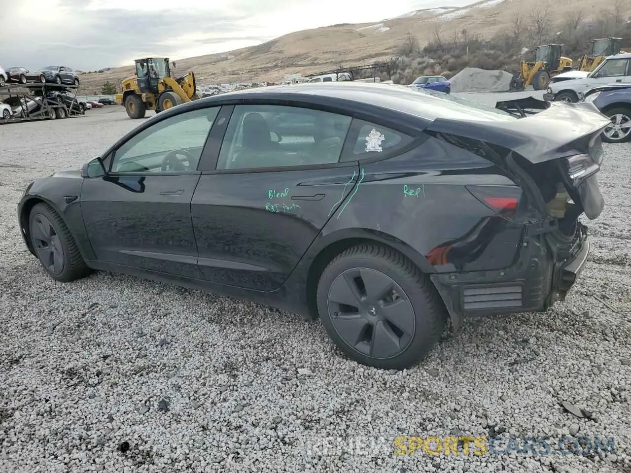 2 Photograph of a damaged car 5YJ3E1EA2NF320418 TESLA MODEL 3 2022
