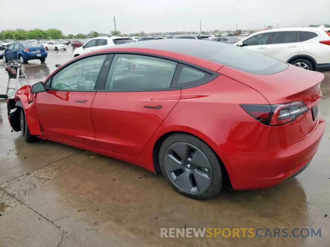 2 Photograph of a damaged car 5YJ3E1EA2NF341561 TESLA MODEL 3 2022