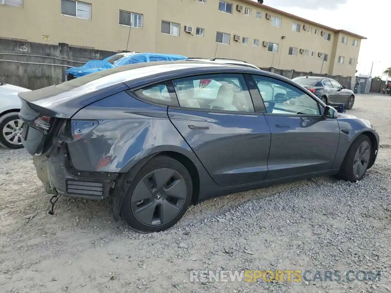 3 Photograph of a damaged car 5YJ3E1EA2NF343763 TESLA MODEL 3 2022