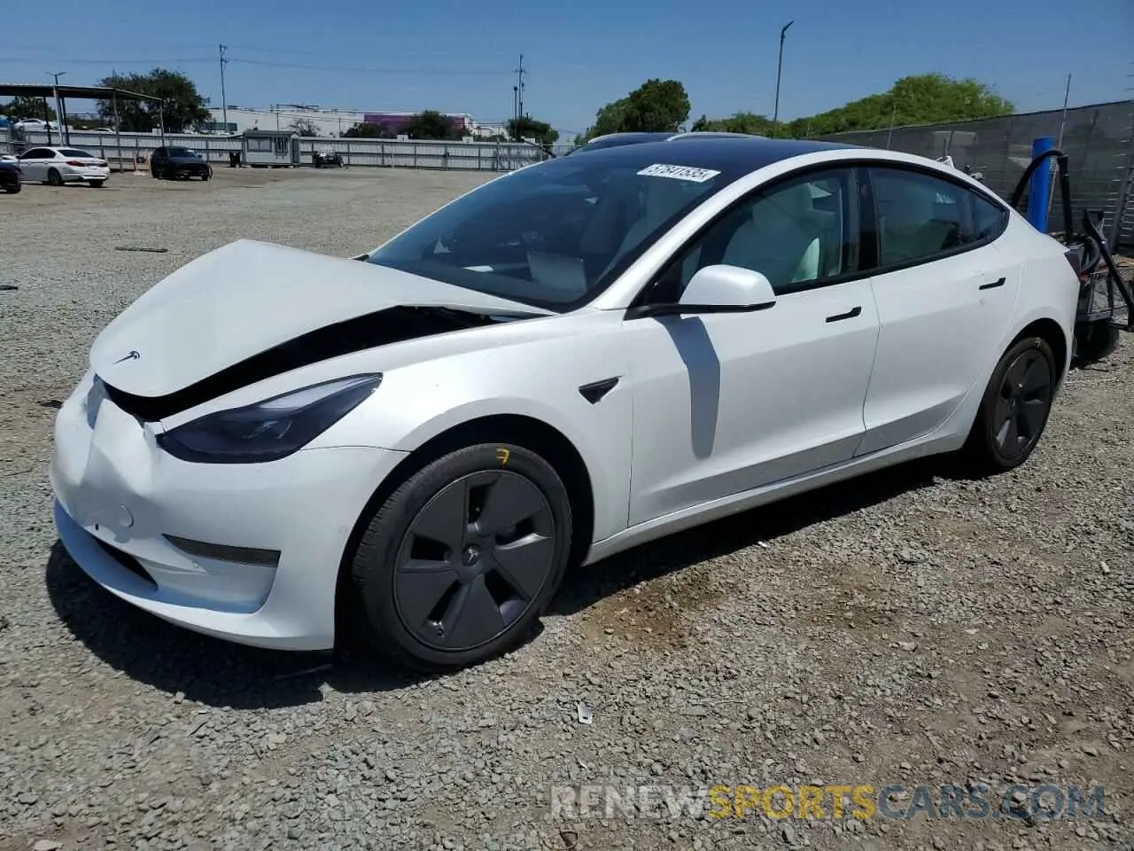 1 Photograph of a damaged car 5YJ3E1EA2NF346078 TESLA MODEL 3 2022