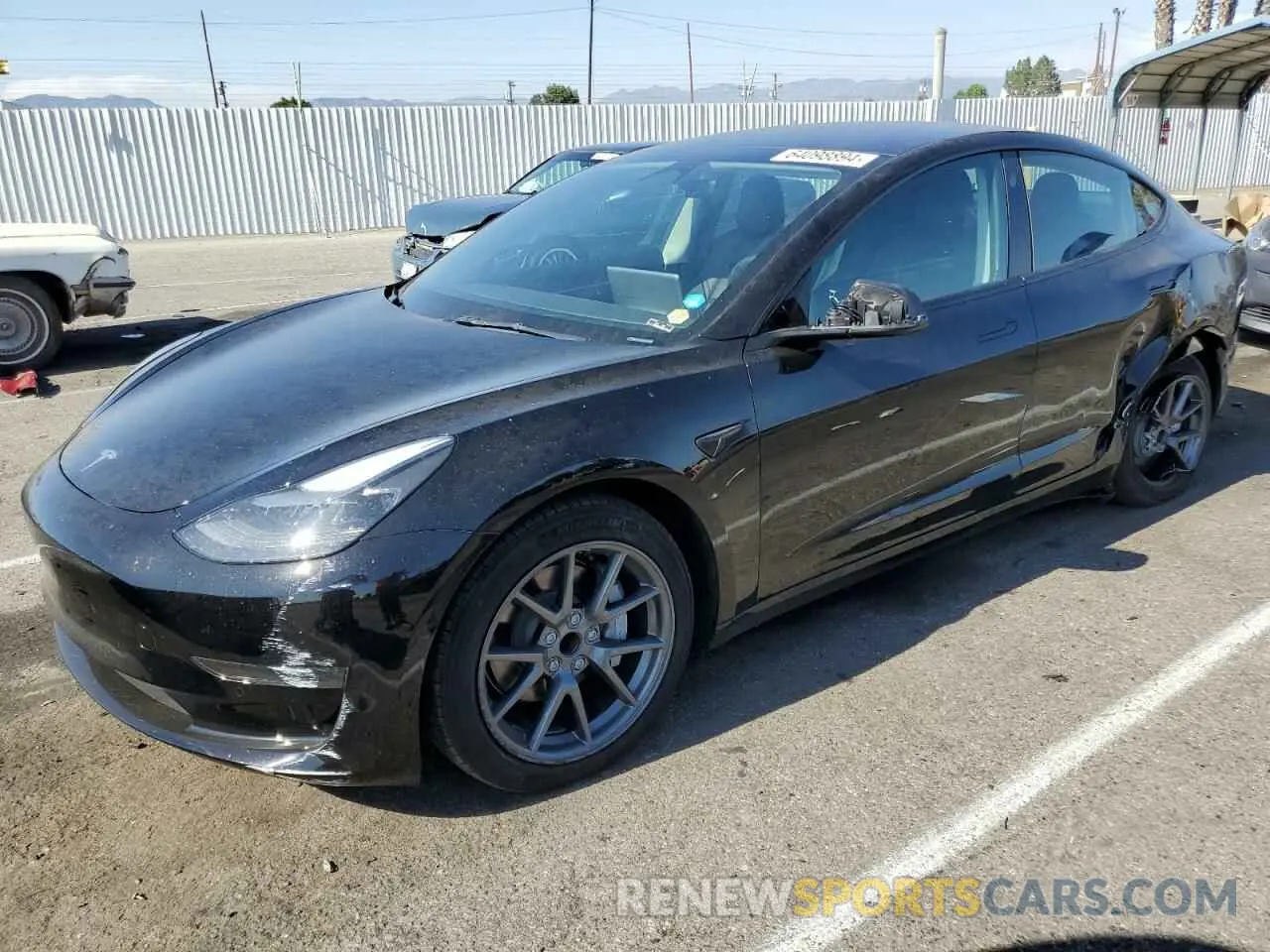 1 Photograph of a damaged car 5YJ3E1EA2NF361146 TESLA MODEL 3 2022