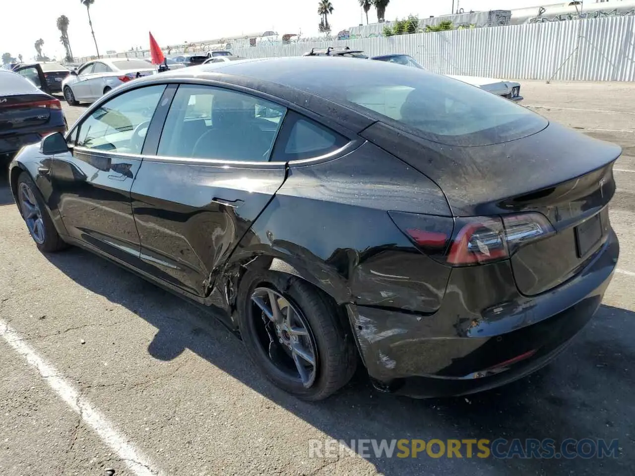 2 Photograph of a damaged car 5YJ3E1EA2NF361146 TESLA MODEL 3 2022