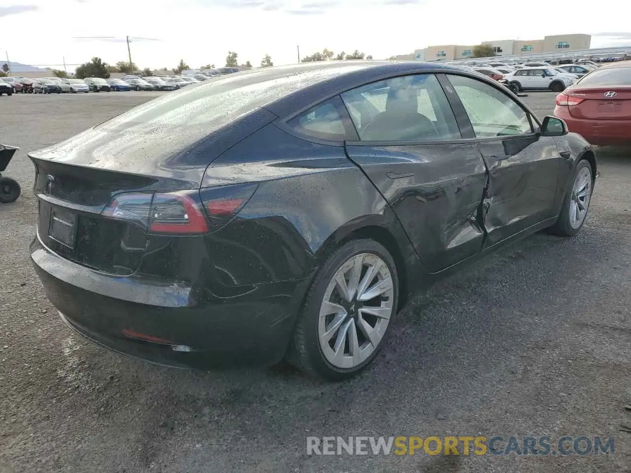 3 Photograph of a damaged car 5YJ3E1EA2NF368758 TESLA MODEL 3 2022
